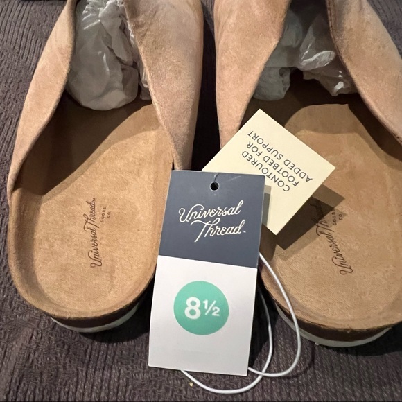 Ladies/Teens Faux Tan Suede Bev Mules - Picture 3 of 4